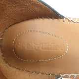 See by Chloe Glyn Platform Espadrille Sandals Black Leather Size 39