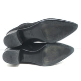 The Row Ambra Ankle Boots Black Suede Size 38 Pointed Toe Booties