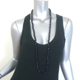 Rosantica Milano Glitter-Beaded Feather Tassel Necklace Navy