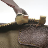 Chloe Marcie Medium Satchel Dark Brown Grained Leather Shoulder Bag