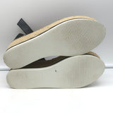 See by Chloe Glyn Platform Espadrille Sandals Black Leather Size 39