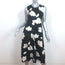 Theory Sleeveless Dress Nophella Black & Cream Floral Print Silk Size 2