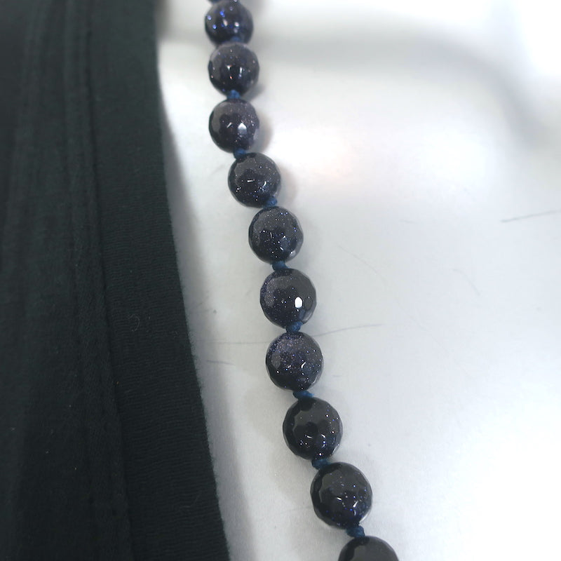 Rosantica Milano Glitter-Beaded Feather Tassel Necklace Navy