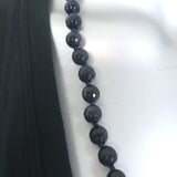 Rosantica Milano Glitter-Beaded Feather Tassel Necklace Navy