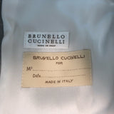 Brunello Cucinelli Sequin-Striped Double Breasted Blazer Gray Wool Size 42