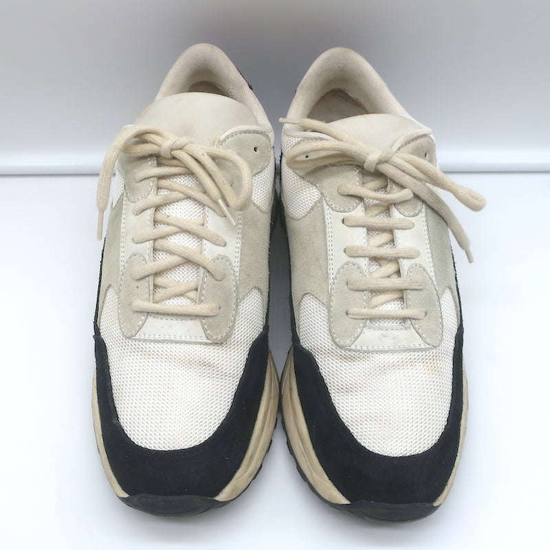 Woman by Common Projects Track 80 Sneakers Black Suede &amp; White Mesh Size 38