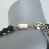 Rosantica Milano Glitter-Beaded Feather Tassel Necklace Navy