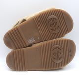 Gucci Double G Shearling Dad Sandals Beige Merino Wool Size 40