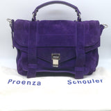 Proenza Schouler Medium PS1 Satchel Purple Suede Crossbody Bag