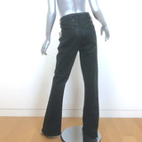 PAIGE High Rise Laurel Canyon Jeans Black Coated Stretch Denim Size 31 NEW