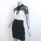 Sandro Rozen Two-Tone Lace Mini Dress Black/White Size 2