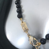 Rosantica Milano Glitter-Beaded Feather Tassel Necklace Navy