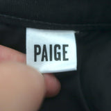 PAIGE High Rise Laurel Canyon Jeans Black Coated Stretch Denim Size 31 NEW