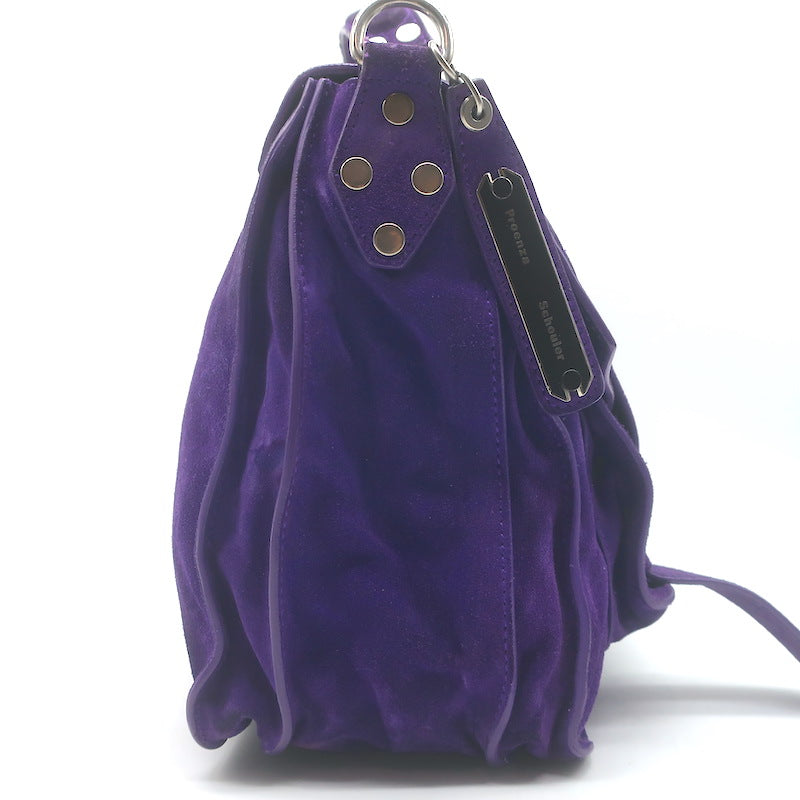 Proenza Schouler Medium PS1 Satchel Purple Suede Crossbody Bag