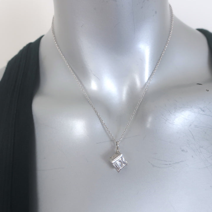 Tiffany &amp; Co. Elsa Peretti Atlas Cube Pendant Necklace Sterling Silver