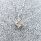 Tiffany & Co. Elsa Peretti Atlas Cube Pendant Necklace Sterling Silver