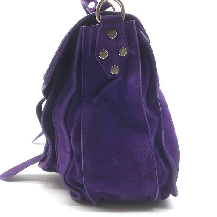 Proenza Schouler Medium PS1 Satchel Purple Suede Crossbody Bag