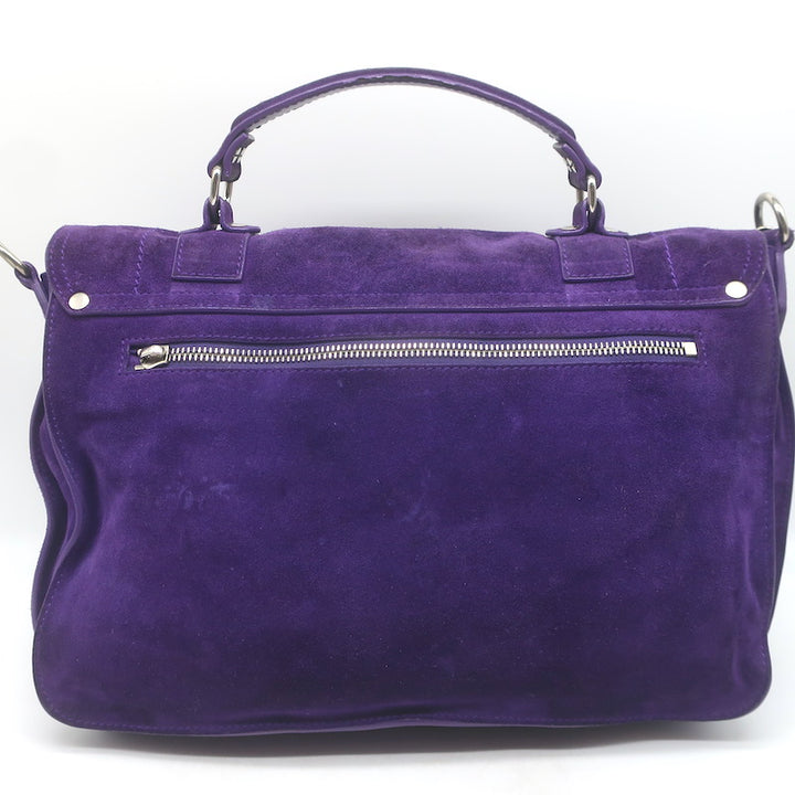 Proenza Schouler Medium PS1 Satchel Purple Suede Crossbody Bag