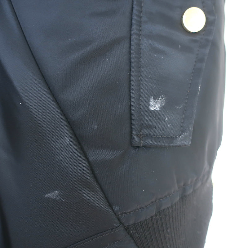 Veronica Beard Flight Jacket Black Nylon Size 0