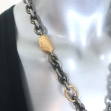 Grazia and Marica Vozza Mother of Pearl Pendant Chain Link Necklace