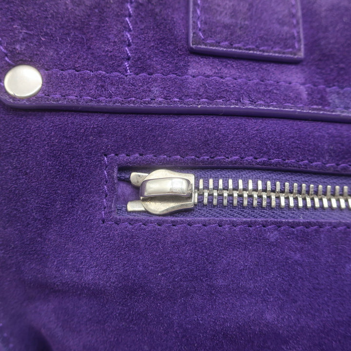 Proenza Schouler Medium PS1 Satchel Purple Suede Crossbody Bag
