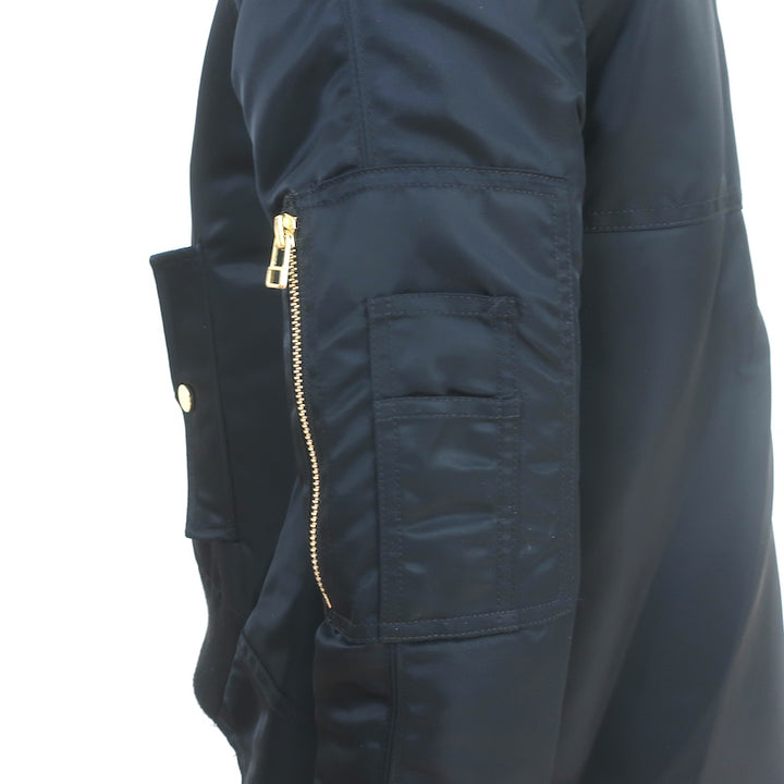 Veronica Beard Flight Jacket Black Nylon Size 0