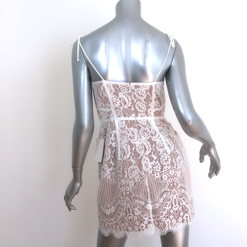 For Love & Lemons Tati Lace Corset Mini Dress White Size Small NEW Celebrity Owned For Love & Lemons Tati Lace Corset Mini Dress White Size Small NEW Celebrity Owned