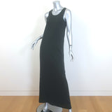 The Row Farissa Knit Maxi Dress Dark Grey Melange Cotton-Cashmere Size Medium