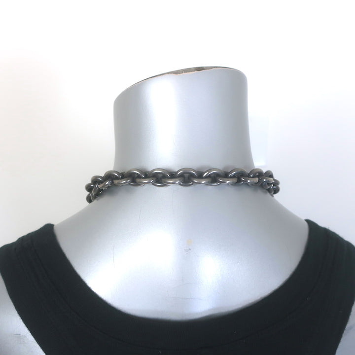 Grazia and Marica Vozza Mother of Pearl Pendant Chain Link Necklace
