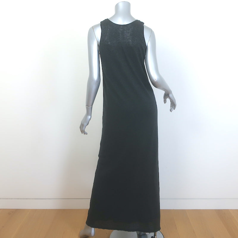 The Row Farissa Knit Maxi Dress Dark Grey Melange Cotton-Cashmere Size Medium