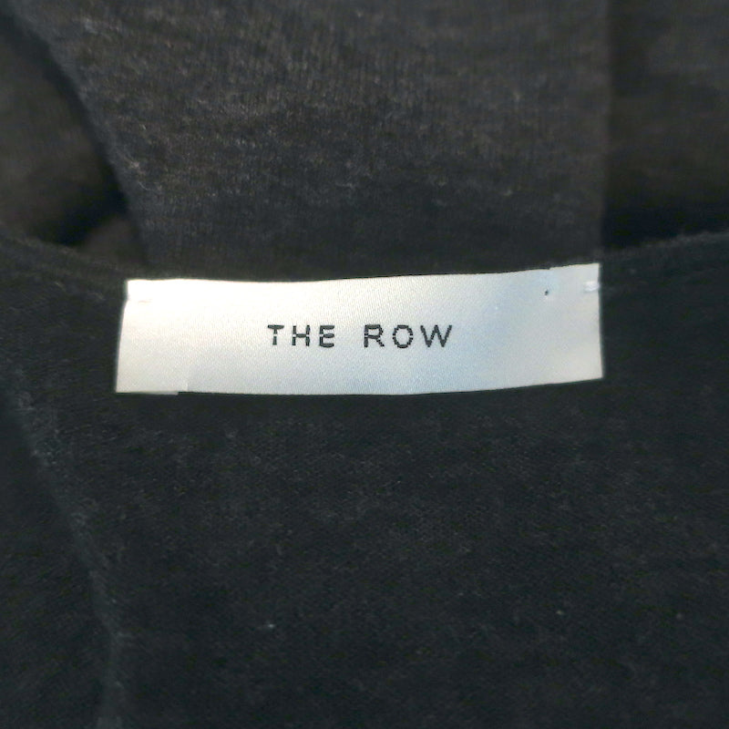 The Row Farissa Knit Maxi Dress Dark Grey Melange Cotton-Cashmere Size Medium