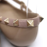 Valentino Rockstud Caged Ballet Flats Nude Patent Leather Size 41