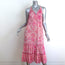 Rebecca Taylor Dreamweaver Midi Dress Pink Printed Silk Size 6