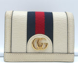 Gucci GG Ophidia Card Case Wallet Cream Leather