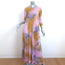 Raquel Allegra Drama Maxi Dress Pink Solar Tie Dye Jersey Size 0