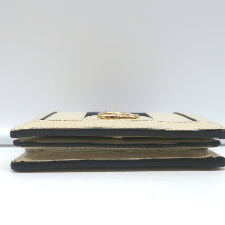 Gucci GG Ophidia Card Case Wallet Cream Leather