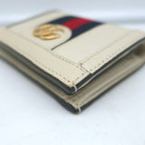 Gucci GG Ophidia Card Case Wallet Cream Leather