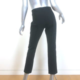 The Row Thilde Slit-Front Skinny Pants Black Stretch Jersey Size Large