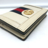 Gucci GG Ophidia Card Case Wallet Cream Leather