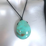 Tarina Tarantino Turquoise Pendant on Black Leather Cord Necklace