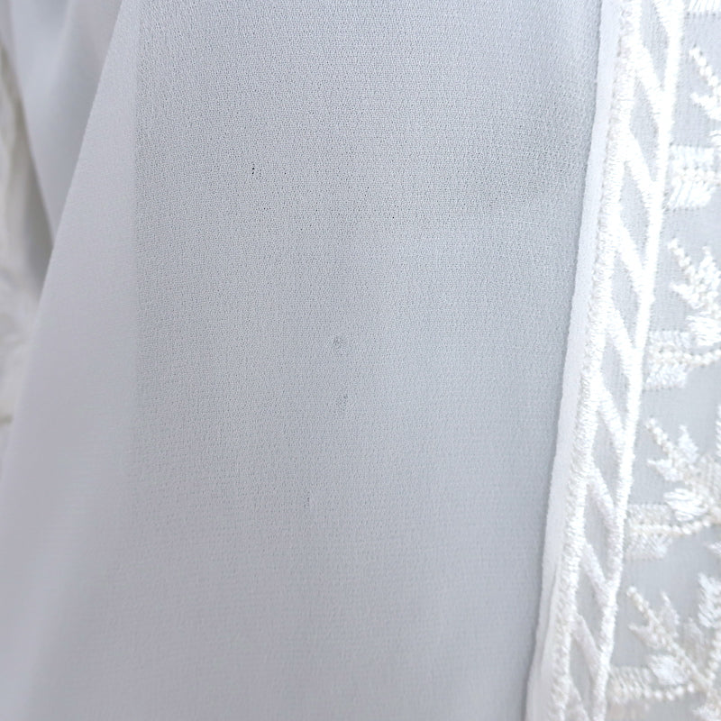 Isabel Marant Etoile Axel Blouse White Embroidered Georgette Size 38