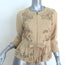 RED Valentino Laser Cut Suede Jacket Beige Size 42