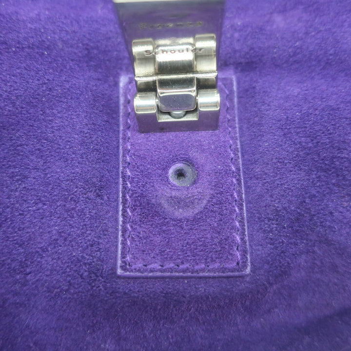Proenza Schouler Medium PS1 Satchel Purple Suede Crossbody Bag