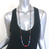 ASTALI Thunderbird Snake Glass Necklace Brass Chain Link