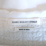 Isabel Marant Etoile Axel Blouse White Embroidered Georgette Size 38