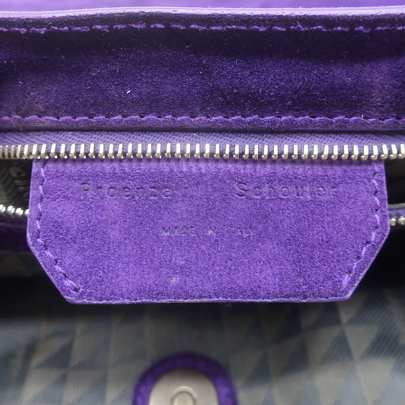 Proenza Schouler Medium PS1 Satchel Purple Suede Crossbody Bag