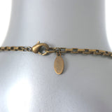 ASTALI Thunderbird Snake Glass Necklace Brass Chain Link