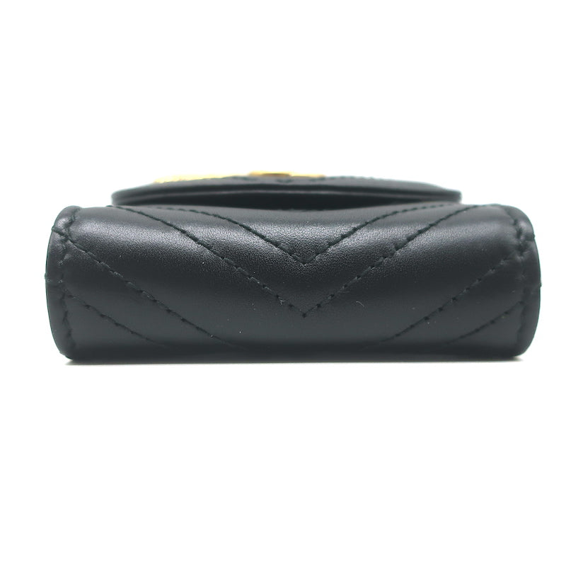 Gucci GG Marmont Bug Belt Pouch Black Matelasse Quilted Leather