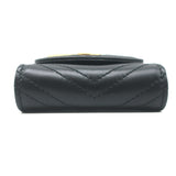 Gucci GG Marmont Bug Belt Pouch Black Matelasse Quilted Leather