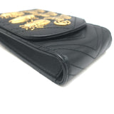 Gucci GG Marmont Bug Belt Pouch Black Matelasse Quilted Leather